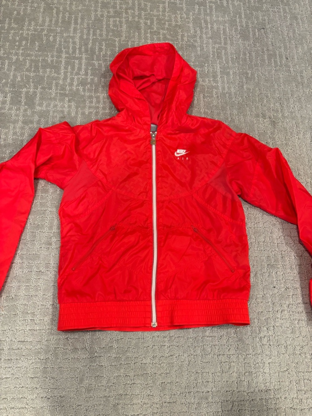 Nike Red Zip-Up Air Jacket with White Logo